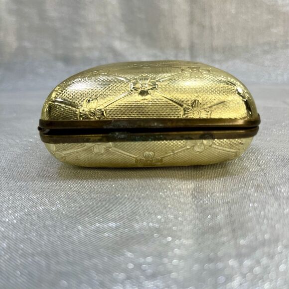 Vintage Waltham Wind Up West Germany Gold Tone Travel Glow Alarm Clock - Picture 9 of 11